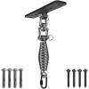 Dolibest Heavy Bag Hanger, Wall Ceiling Mount Hook 360 Rotation Wood Beam Holder Body Weight Strength Training Systems, Wood Beam Holder with Spring and 1 Carabiner, 4Wood Screws for Wooden Sets view 1