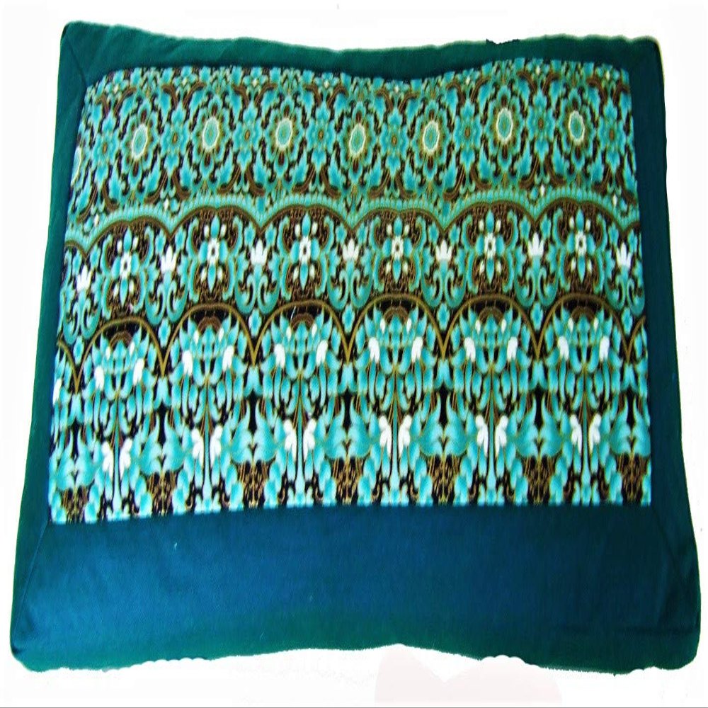 Boon Decor Meditation Bench Cushion for Kneeling Seiza (One of a Kind Indochine Teal)