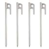 Wakauto 4pcs Stainless Steel Tent Pegs for Camping Hiking Outdoor Activities Lightweight Ground Anchors for Secure Tent Setup and Stability view 1