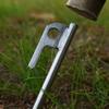 Wakauto 4pcs Stainless Steel Tent Pegs for Camping Hiking Outdoor Activities Lightweight Ground Anchors for Secure Tent Setup and Stability view 2