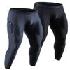 DEVOPS Men's Thermal Underwear Pants, Athletic Leggings Base Layer Bottoms with Fly (Small, Black/Charcoal) view 1