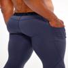 DEVOPS Men's Thermal Underwear Pants, Athletic Leggings Base Layer Bottoms with Fly (Small, Black/Charcoal) view 4