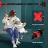 Pull-Up Bars Portable Steel Horizontal Bar, Wall-Mounted Sports and Fitness Training Pole, with Children's Ring and Swing, Load 250kg, 70-145CM (Size : 70-96CM) view 4