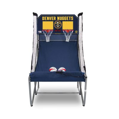 Pop-A-Shot - Home Dual Shot with Denver Nuggets NBA Graphics l Sensor Scoring l 16 Game Modes l 7 Balls l Foldable Storage l for All NBA Fans