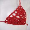 ACSUSS Women Floral Handmade Crochet Lingerie Suit Hollow Out Bikini Set Two-Piece Micro Swimsuit Red M view 4