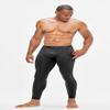 DEVOPS Men's Thermal Underwear Pants, Athletic Leggings Base Layer Bottoms with Fly (Large, Black/Black) view 2