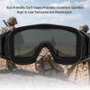 xaegistac Tactical Airsoft Goggles Anti Fog Military Glasses, Ballistic Safety Goggles for Shooting Hunting (Black) view 3