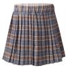 easyforever Kids Girls Knee Length Summer Skater Skirt Elastic Waist Pleated A-line Skirt School Uniform Grey 4 view 1