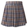 easyforever Kids Girls Knee Length Summer Skater Skirt Elastic Waist Pleated A-line Skirt School Uniform Grey 4 view 2