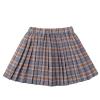 easyforever Kids Girls Knee Length Summer Skater Skirt Elastic Waist Pleated A-line Skirt School Uniform Grey 4 view 3