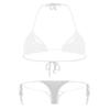 ACSUSS Women Floral Handmade Crochet Lingerie Suit Hollow Out Bikini Set Two-Piece Micro Swimsuit White M view 1