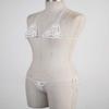 ACSUSS Women Floral Handmade Crochet Lingerie Suit Hollow Out Bikini Set Two-Piece Micro Swimsuit White M view 3