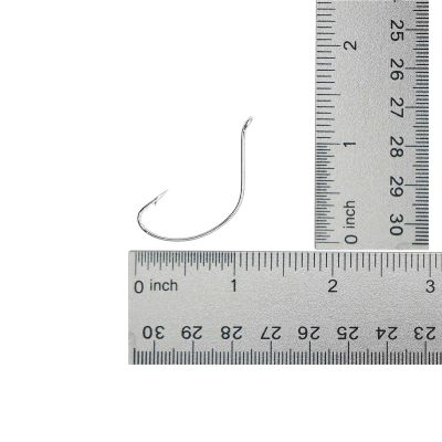 100pcs Fish WOW! 2X Strong Kahle Nickel Hooks Size 1/0 Hi-Carbon Steel