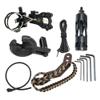 SHARROW Archery Accessories Combo Set Compound Bow Shooting Hunting Set 5 Pin Bow Sight, Arrow Rest, Stabilizer,Braided Bow Sling,Peep Sight,D-Loop for Target Shooting Training (Black) view 1