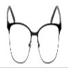 Marie Claire MC6259 Women's Square Reading Eye Glasses Black 49mm +3.25 Power view 2