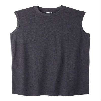 KingSize Men's Big & Tall Shrink-Less Lightweight Muscle T-Shirt - 8XL, Heather Charcoal