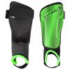 Vizari Matera Soccer Shin Guards with Adjustable Straps for Adult & Kids - Green/Black, Medium, Lightweight & Durable Football Shin Pads with Ankle Protection view 1