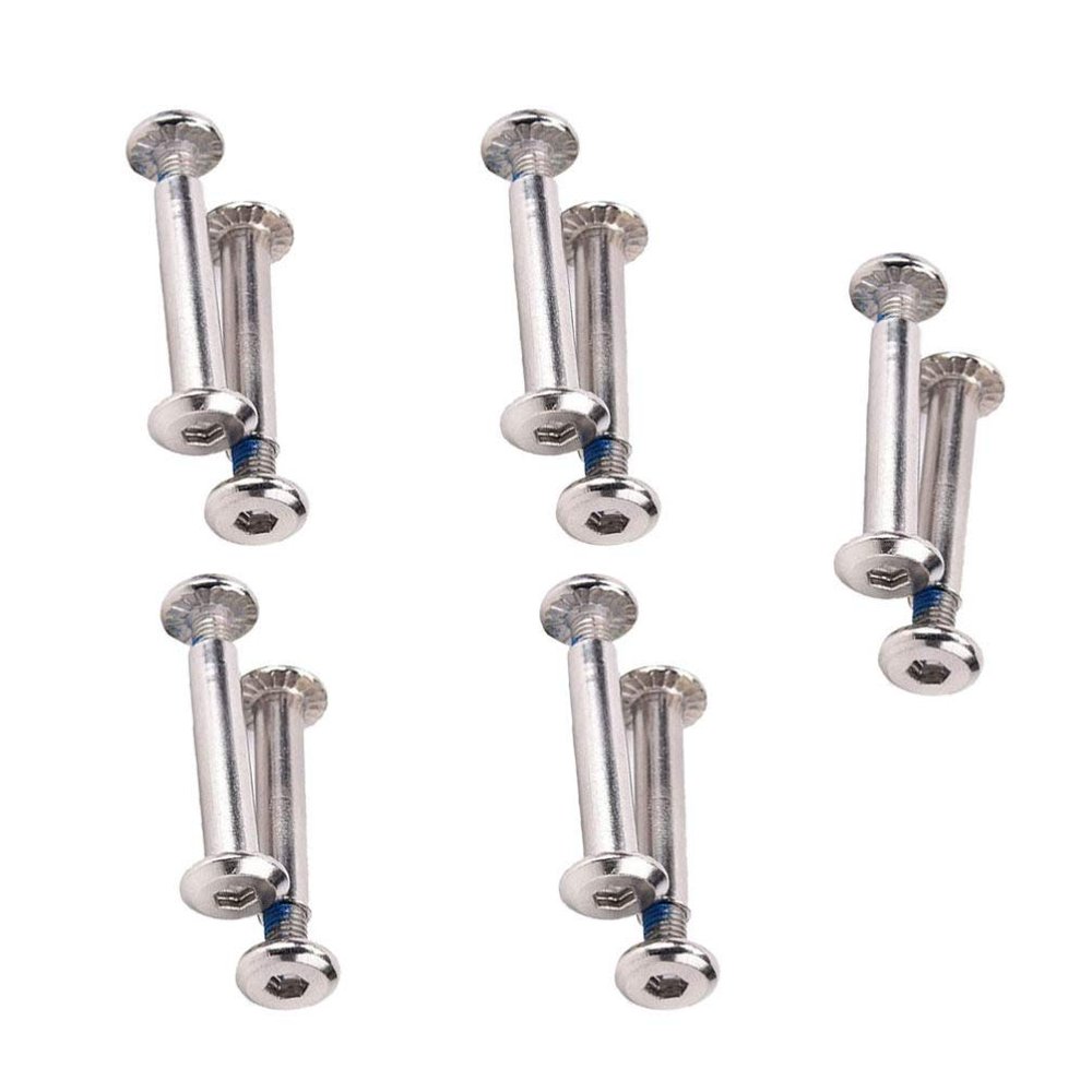 Wakauto 16pcs Inline Skate Screws Roller Skate Wheel Replacement Screws Easy to Install Male Female Fittings for Inline Skating Wheels
