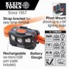 Klein Tools 56064 Rechargeable Auto-Off LED Headlamp, Silicone Strap, 400 lms, All-Day Runtime, for Work, Running, Outdoor Hiking, Camping view 2