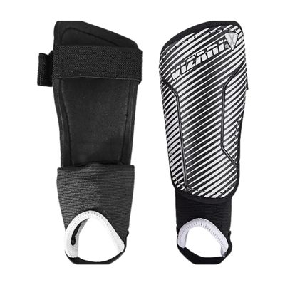 Vizari Matera Soccer Shin Guards | Shinguards for Adults and Kids with Ankle Protection (Black/White, Large)