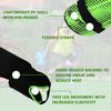 Vizari Matera Soccer Shin Guards | Shinguards for Adults and Kids with Ankle Protection (Green/Black, X-Small) view 3