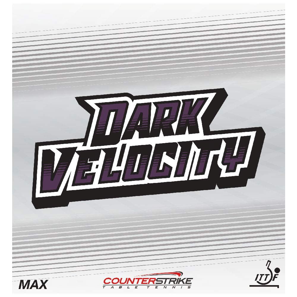 Counterstrike Dark Velocity Table Tennis Rubber | ITTF Approved | Very Fast | Professional Table Tennis Rubber | (Red | 2.1mm)