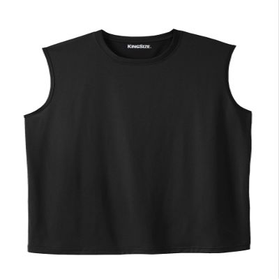 KingSize Men's Big & Tall No Sweat Muscle Tee - L, Black