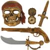 ArtCreativity Pirate Play Set for Kids  5PC Set with Plastic Sword, Pistol, Dagger, Compass & Mask, Costume Accessory, Photo Booth Prop & Pretend Play Toy for Boys & Girls view 1