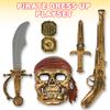 ArtCreativity Pirate Play Set for Kids  5PC Set with Plastic Sword, Pistol, Dagger, Compass & Mask, Costume Accessory, Photo Booth Prop & Pretend Play Toy for Boys & Girls view 2