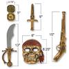 ArtCreativity Pirate Play Set for Kids  5PC Set with Plastic Sword, Pistol, Dagger, Compass & Mask, Costume Accessory, Photo Booth Prop & Pretend Play Toy for Boys & Girls view 3