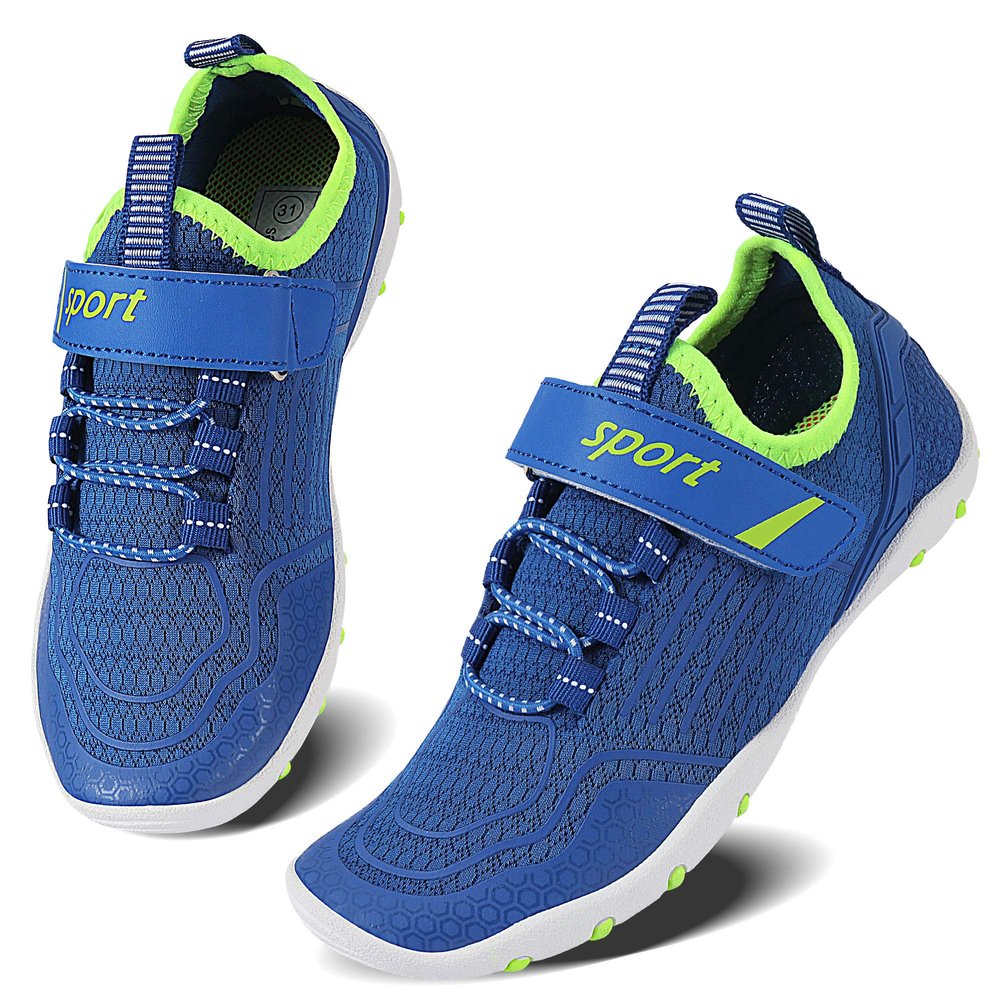Caitin Boys Girls Water Shoes Quick Drying Aqua Beach Pool Swim Lightweight Athletic Sneakers for Little Big Kids, 3_Blue, 12.5 Little Kid
