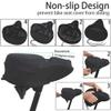 Gel Bike Seat Cushion Cover for Comfort Big Size and Breathable Fits Cruiser Bicycle and Stationary Exercise Bikes Indoor Outdoor Cycling view 3