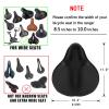 Gel Bike Seat Cushion Cover for Comfort Big Size and Breathable Fits Cruiser Bicycle and Stationary Exercise Bikes Indoor Outdoor Cycling view 4