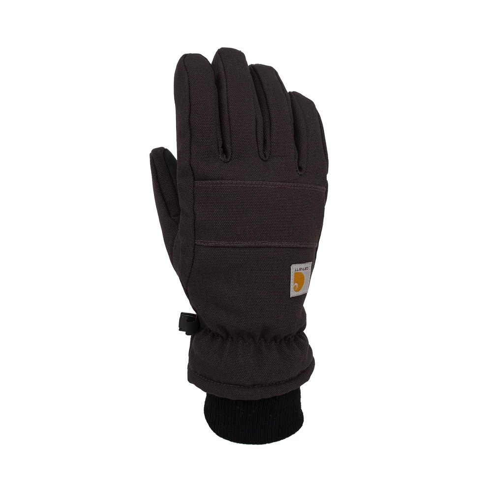 Carhartt Men's GL0781M Insulated Duck/Synthetic Leather Knit Cuff Glove - Large - Black