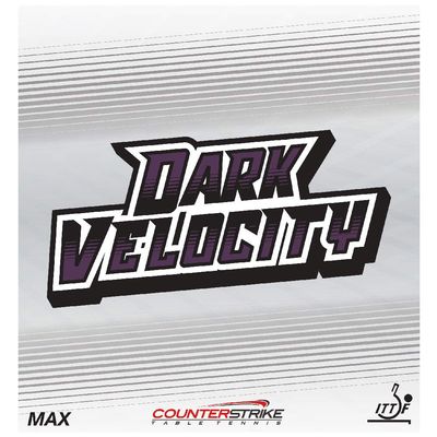 Counterstrike Dark Velocity Table Tennis Rubber | ITTF Approved | Very Fast | Professional Table Tennis Rubber | (Black | 2.1mm)