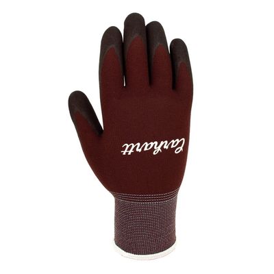 Carhartt Women's Foam Latex Glove, Deep Wine, Small