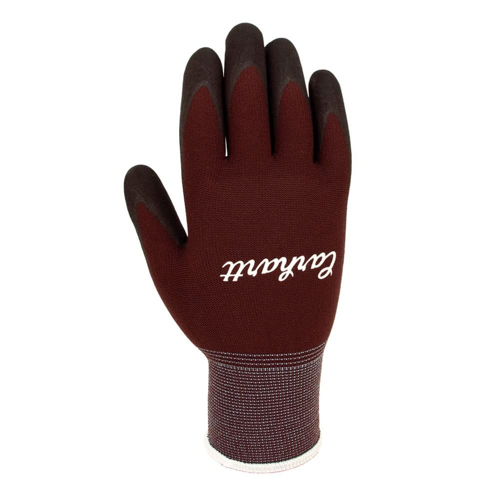 Carhartt Women's Foam Latex Glove, Deep Wine, Small