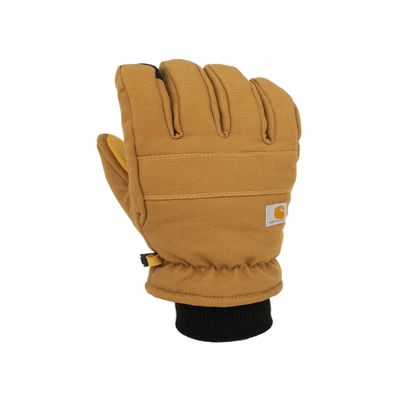 Carhartt Men's Insulated Duck/Synthetic Leather Knit Cuff Glove, Brown, XX-Large