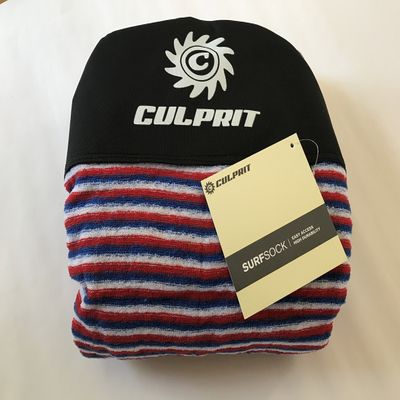Culprit Surf Protective Pocket Surfboard Socks with Round Nose (Red/White/Blue, 9'0")