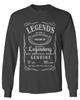 0347. Funny Cool 21st 30th 40th 50th 60th Legends are Born in March Birthday Gift Men's Long Sleeve t Shirt (Characol, 2X Large) Charcoal view 1
