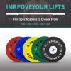 E.T.ENERGIC 55Lb Bumper Plate Odorless with 2" Opening Olympic Weight Plate with Hard Chrome Insert Strength Training view 3