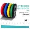 E.T.ENERGIC 55Lb Bumper Plate Odorless with 2" Opening Olympic Weight Plate with Hard Chrome Insert Strength Training view 4