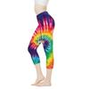 AFPANQZ Tie Dye Rainbow Leggings for Women Scrunch Butt Leggings Tummy Control Comfortable Pants Lightweight Casual Athletic Tight Legging Gym Yoga Fitness Workout 3XL Colorful view 1