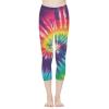 AFPANQZ Tie Dye Rainbow Leggings for Women Scrunch Butt Leggings Tummy Control Comfortable Pants Lightweight Casual Athletic Tight Legging Gym Yoga Fitness Workout 3XL Colorful view 3