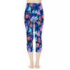 AFPANQZ Tropical Hibiscus Leggings for Womens High Waist Workout Yoga Pants Butt Lifting Leggings Casual Ultra Soft Tight Butt Lift Seamless Pants Buttery Soft Medium Blue Red Pink view 4