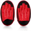 Fairtex FMV15 Muay Thai Boxing Focus Punch Mitts | Premium Syntek Leather Boxing Mitts-Lightweight & Durable Microfiber | Curved Design for Precision, Shock Absorbent & Enhanced Accuracy (Black/Red) view 3