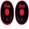 Fairtex FMV15 Muay Thai Boxing Focus Punch Mitts | Premium Syntek Leather Boxing Mitts-Lightweight & Durable Microfiber | Curved Design for Precision, Shock Absorbent & Enhanced Accuracy (Black/Red) view 4