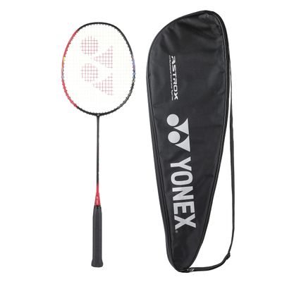 YONEX Graphite Badminton Racquet Astrox Lite Series (G4, 77 Grams, 30 lbs Tension) (Astrox 01 Clear Black Red)