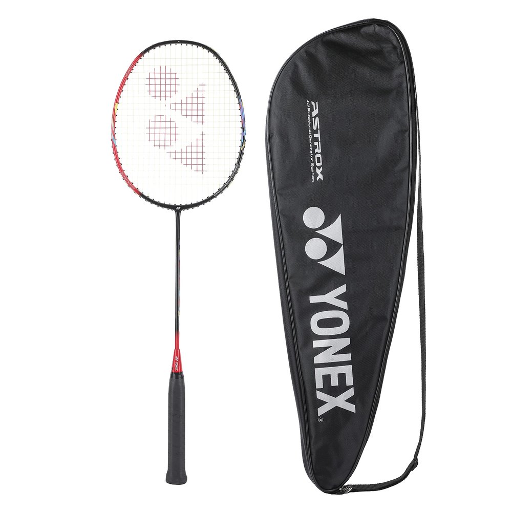 YONEX Graphite Badminton Racquet Astrox Lite Series (G4, 77 Grams, 30 lbs Tension) (Astrox 01 Clear Black Red)