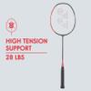 YONEX Graphite Badminton Racquet Astrox Lite Series (G4, 77 Grams, 30 lbs Tension) (Astrox 01 Clear Black Red) view 2